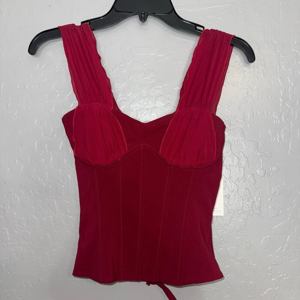 Outcast Amaya Top Deep Red, S